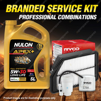 Ryco Oil Air Fuel Filter 5L APX5W30D1 Oil Service Kit for Hyundai i40 VF 2.0L