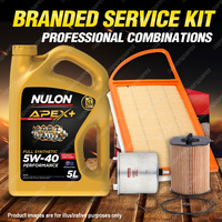 Ryco Oil Air Fuel Filter 5L APX5W40 Service Kit for Citroen DS4 F7 1.6L e-HDi