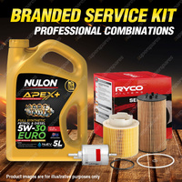 Ryco Oil Air Fuel Filter 5L APX5W30C3 Oil Service Kit for Audi A6 C6 4.2L V8 FSi