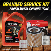 Ryco Oil Air Fuel Filter 7L XPRHD15W40 Service Kit for Mazda E2500 SJ08 2.5L D