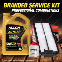 Ryco Oil Air Fuel Filter 5L APX10W40 Service Kit for Toyota Rav4 SXA 10 11 2.0