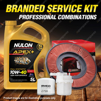 Ryco Oil Air Fuel Filter 5L APX10W40 Oil Service Kit for Ford Laser KF KH 1.6L