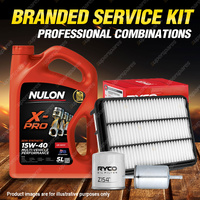 Ryco Oil Air Fuel Filter 5L XPR15W40 Oil Service Kit for Holden Frontera MX 4Cyl