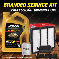 Ryco Oil Air Fuel Filter 5L APX10W40 Service Kit for Mitsubishi Lancer CC 92-96