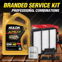 Ryco Oil Air Fuel Filter 5L APX10W40 Service Kit for Mitsubishi Lancer CE 1.8L