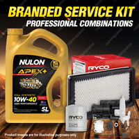 Ryco Oil Air Fuel Filter 5L APX10W40 Service Kit for Ford Laser KQ 1.6 1.8 2.0