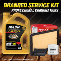 Ryco Oil Air Fuel Filter 5L APX10W40 Service Kit for Hyundai Coupe RD Lantra KW