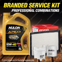 Ryco Oil Air Fuel Filter 5L APX10W40 Service Kit for Holden Crewman VY II 3.8L