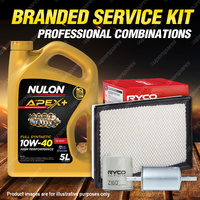 Ryco Oil Air Fuel Filter 5L APX10W40 Service Kit for Holden Berlina VT VX VY VZ
