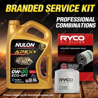 Ryco Oil Filter 5L APX0W20GF7 Eng Oil Service for Subaru Impreza GC9 4WD 4cyl 2L
