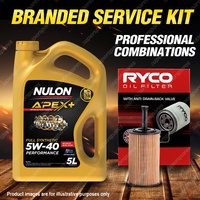 Ryco Oil Filter 5L APX5W40 Engine Oil Service Kit for Peugeot 206 CC 1.6 05-07