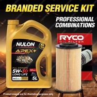 Ryco Oil Filter Nulon 5L APX5W30D1 Engine Oil Kit for Hyundai Grandeur