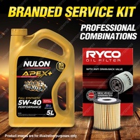Ryco Oil Filter Nulon 5L APX5W40 Engine Oil Kit for Smart Fortwo A451 A450 R452