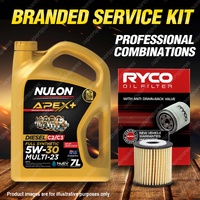 Ryco Oil Filter Nulon 7L APX5W30C23 Eng. Oil Kit for Smart Fortwo A451 A450 R452
