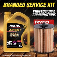 Ryco Oil Filter 5L APX5W20C5 Engine Oil Service Kit for Ford Focus LZ 1.5L 16-On