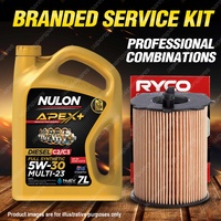 Ryco Oil Filter Nulon 7L APX5W30C23 Engine Oil for Citroen C4 Ds4 F7
