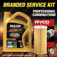 Ryco Oil Filter 7L APX5W40D2 Eng. Oil Service Kit for Kia Carnival YP 4cyl 2.2L