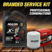 Ryco Oil Filter 5L PRO15W40 Engine Oil Kit for Mitsubishi Cordia Galant Lancer