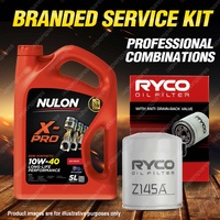 Ryco Oil Filter Nulon 5L XPR10W40 Engine Oil Kit for Ford Corsair UA