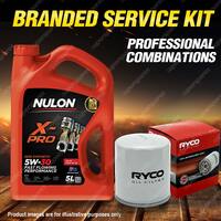 Ryco Oil Filter Nulon 5L XPR5W30 Engine Oil Kit for Nissan Dualis Qashqai Tiida