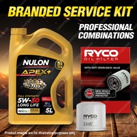 Ryco Oil Filter Nulon 5L APX5W30D1 Eng. Oil Kit for Nissan Dualis J32 V6 J11 C11
