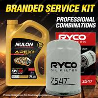 Ryco Oil Filter Nulon 5L APX5W30D1 Eng. Oil Kit for Honda Accord Civic Jazz Mdx