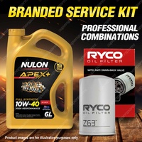 Ryco Oil Filter 6L APX10W40 Engine Oil Service Kit for Jaguar S Type 3 V6 3L