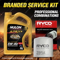 Ryco Oil Filter Nulon 5L APX5W40 Engine Oil Kit for Volvo C70 NC53 T5