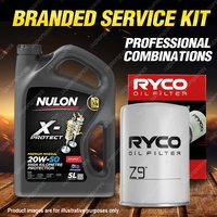 Ryco Oil Filter 5L PRO20W50 Service Kit for Toyota Landcruiser FZJ70 FZJ 75 80