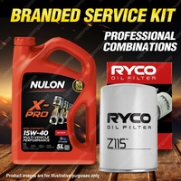 Ryco Oil Filter 5L XPR15W40 Eng. Oil Service Kit for Ford Maverick DA 4.2L 88-93