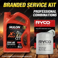 Ryco Oil Filter 5L XPR15W40 Eng Oil Service Kit for Holden Drover QB Petrol 4Cyl