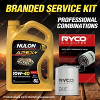 Ryco Oil Filter 5L APX10W40 Eng Oil Service Kit for Mitsubishi Express Van SJ WA