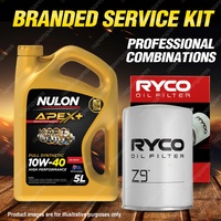 Ryco Oil Filter 5L APX10W40 Eng Oil Service Kit for Toyota Toyoace RY16 RY31 2.0