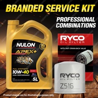Ryco Oil Filter Nulon 5L APX10W40 Oil Service Kit for Ford Fairlane LTD BA BF