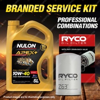 Ryco Oil Filter Nulon 5L APX10W40 Oil Service Kit for Audi 80 B4 Petrol 92-95