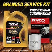 Ryco Oil Filter 5L APX5W30D1 Eng. Oil Service Kit for Mitsubishi Outlander ZG ZH