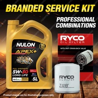 Ryco Oil Filter 5L APX5W30D1 Eng Oil Service Kit for Toyota Hilux TGN121R VZN167