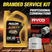Ryco Oil Filter 5L APX5W40 Eng. Oil Service Kit for Alfa Romeo 147 1.9L JTD 4Cyl