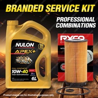 Ryco Oil Filter 6L APX10W40 Engine Oil Service Kit for Jeep Cherokee XJ 2.5L CRD