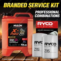 Ryco Oil Filter 10L XPRHD15W40 Eng. Oil Service Kit for Ford Maverick TD42 88-93
