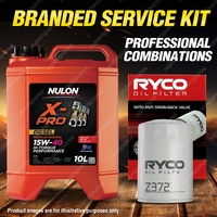 Ryco Oil Filter 10L XPRHD15W40 Oil Service Kit for Mitsubishi Fuso Canter FE647