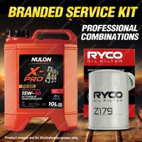 Ryco Oil Filter 10L XPRHD15W40 Oil Service Kit for Mazda T4100 ZB 4.1L Diesel