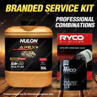 Ryco Oil Filter 10L APX5W30C34 Eng Oil Service Kit for Nissan Navara D40 3.0L V6
