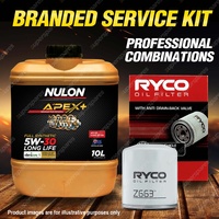 Ryco Oil Filter Nulon 10L APX5W30D1 Eng. Oil Service Kit for Holden Commodore VF