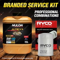 Ryco Oil Filter 10L APX5W40D2 Eng Oil Service Kit for Mitsubishi Pajero NS NT NW