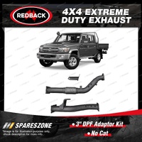 Redback 3" DPF Adaptor Kit No Cat for Toyota Landcruiser VDJ 76R 79R TD 4.5L