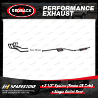 Redback 2 1/2" System Reuse OE Cats Single Outlet for Holden Commodore VU VY
