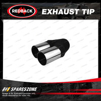 Redback Exhaust Tip Y-Piece - 51mm 2" In 2x63mm 2-1/2" Out 203mm Long