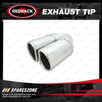 Redback Exhaust Tip - D-Shape Bumper Cut Rolled In for Holden Commodore VX