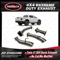 Redback 4" Tail Pipe Exhaust System for Ford Ranger PY 3.0L DD2S Petrol 2022-On